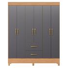 Guarda Roupa 6 Portas Cancun Freijó Titanium