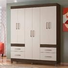 Guarda Roupa 6 Portas Candy Ébano/off White