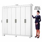 Guarda Roupa 6 Portas Carioca Móveis Branco