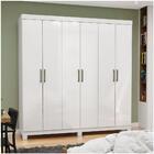 Guarda Roupa 6 Portas Carioca Móveis Branco