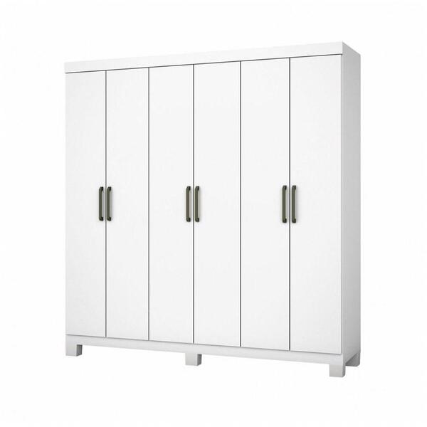 Guarda Roupa 6 Portas Carioca Móveis Branco