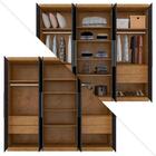 Guarda Roupa 6 Portas Casal 4 Gavetas Freijó Carbono 600098 A