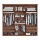 Guarda Roupa 6 Portas Casal Com Espelho Lagos Jatobá Areia