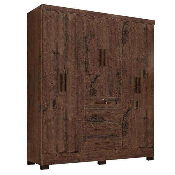 Guarda Roupa 6 Portas Casal Jacarandá New Primordial Zanzini