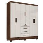 Guarda Roupa 6 Portas Casal Jacarandá Off White New Primordia