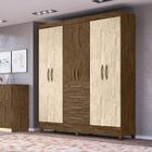 Guarda Roupa 6 Portas Castanho Wood Avelã Wood 896381