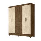 Guarda Roupa 6 Portas Castanho Wood Avelã Wood 896381