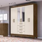 Guarda Roupa 6 Portas Castanho Wood Baunilha 896391