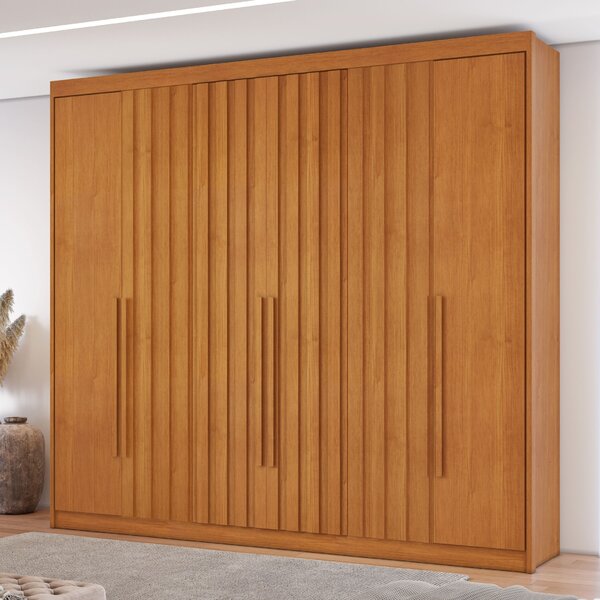 Guarda Roupa 6 Portas Com 4 Portas Ripadas 8 Gavetas Grécia C