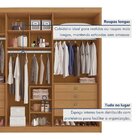 Guarda Roupa 6 Portas Com 4 Portas Ripadas 8 Gavetas Grécia C