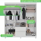 Guarda-roupa 6 Portas Com Espelho 2 Gavetas Dubai Plus Branco