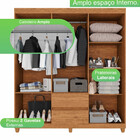 Guarda Roupa 6 Portas Com Espelho 2 Gavetas Dubai Plus Imop M