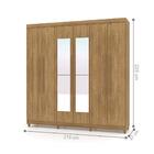 Guarda Roupa 6 Portas Com Espelho Audi Nature