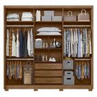 Guarda Roupa 6 Portas Com Espelho Danúbio Naturale 986022 Mov