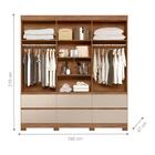 Guarda Roupa 6 Portas Com Espelho Gamma Avelã Fendi Metalic