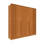 Guarda-roupa 6 Portas Com Espelho Ripado Nova York E Cama Sol