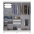 Guarda Roupa 6 Portas Com Pés Paris Espresso Móveis Branco