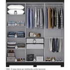 Guarda Roupa 6 Portas Com Pés Paris Espresso Móveis Preto