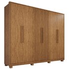 Guarda-roupa 6 Portas Com Ripado 6 Gavetas Potenza Cinamomo