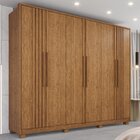Guarda-roupa 6 Portas Com Ripado 6 Gavetas Potenza Cinamomo