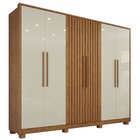 Guarda-roupa 6 Portas Com Ripado 6 Gavetas Potenza Cinamomo/o