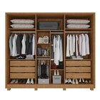 Guarda-roupa 6 Portas Com Ripado 6 Gavetas Potenza Cinamomo/o