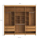 Guarda-roupa 6 Portas De Giro Puxador 100% Mdf Newton  Nature