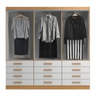 Guarda-roupa 6 Portas E 12 Gavetas New Mônaco Branco/cinnamomo