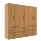 Guarda-roupa 6 Portas E 12 Gavetas New Mônaco Cinnamomo