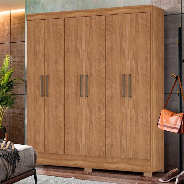 Guarda Roupa 6 Portas E 2 Gavetas 1.80m Amendola Touch Nara S