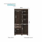 Guarda Roupa 6 Portas E 2 Gavetas Com Pés Verona