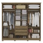 Guarda-roupa 6 Portas E 3 Gavetas Com Pés Nogueira/macadâmia