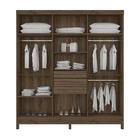 Guarda Roupa 6 Portas E 3 Gavetas Luna Com Espelho E Pés - Qm