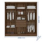 Guarda Roupa 6 Portas E 3 Gavetas Pietra Q01 - Amarena Móveis