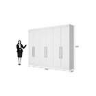 Guarda-roupa 6 Portas E 4 Gavetas Alba  Branco