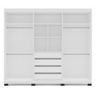 Guarda Roupa 6 Portas E 4 Gavetas Com Espelho Valência Branco