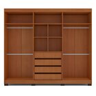 Guarda Roupa 6 Portas E 4 Gavetas Com Espelho Valência Freijó