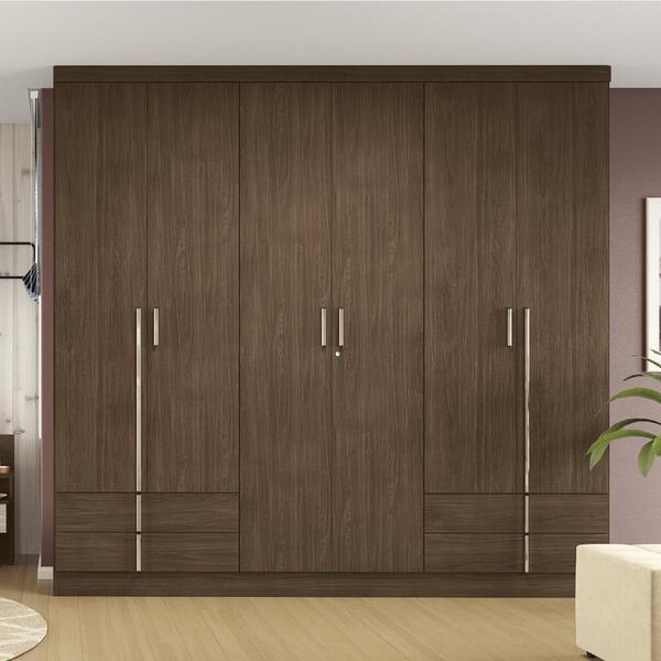 Guarda Roupa 6 Portas E 4 Gavetas G554 Kappesberg - Jacarand