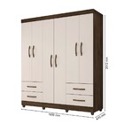 Guarda Roupa 6 Portas E 4 Gavetas Mônaco L01 - Amarena Móveis