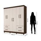 Guarda Roupa 6 Portas E 4 Gavetas Mônaco L01 - Amarena Móveis