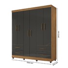 Guarda Roupa 6 Portas E 4 Gavetas Mônaco L01 - Amarena Móveis