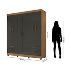 Guarda Roupa 6 Portas E 4 Gavetas Mônaco L01 - Doce Sonho Móv