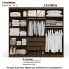 Guarda Roupa 6 Portas E Espelho Kappesberg - Jacarandá/preto