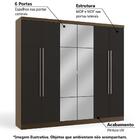 Guarda Roupa 6 Portas E Espelho Kappesberg - Jacarandá/preto