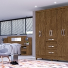 Guarda Roupa 6 Portas Hugh Castanho Wood