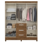 Guarda Roupa 6 Portas Hugh Castanho Wood