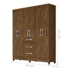 Guarda Roupa 6 Portas Hugh Castanho Wood