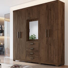 Guarda Roupa 6 Portas Imbuia Docelar Lages Com Espelho