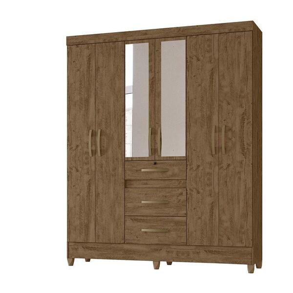 Guarda Roupa 6 Portas Itatiba Castanho Wood 868331