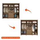 Guarda Roupa 6 Portas Mdf Com Espelho E Pés Guarapari Panan